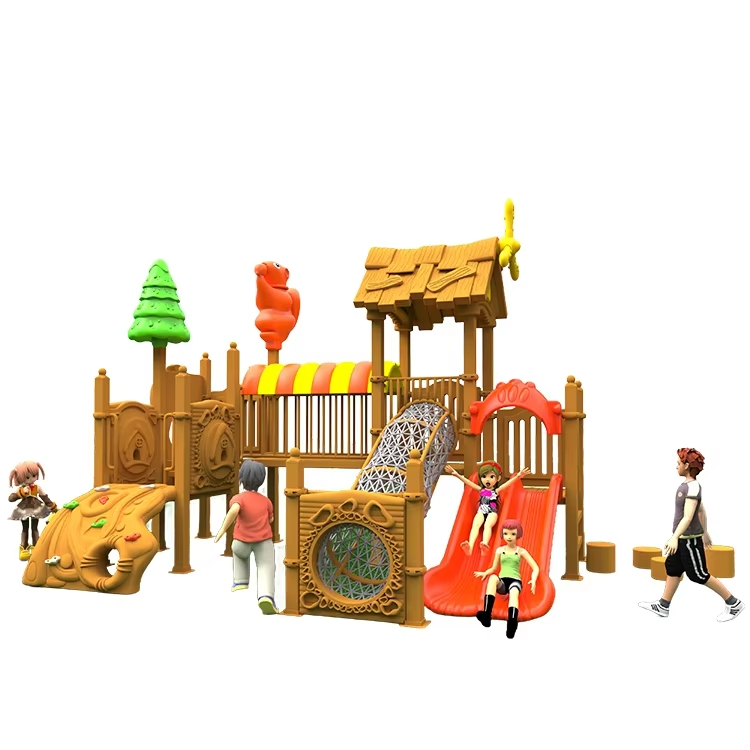 Customized Fun Colorful Backyard Play Slide Playhouse Equipment Outdoor Kids Playground for Kids School