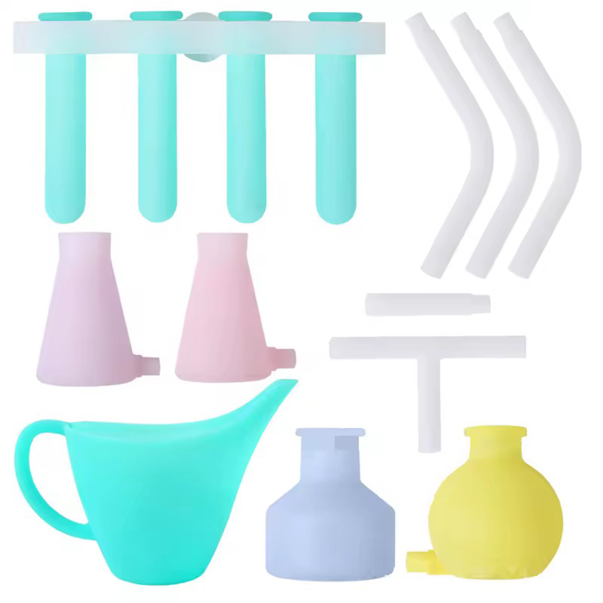 Silicone Easter Water Flow Bath Playset Flexible DIY Pipeline Water Play Kit Non Toxic Educational Sensory Toy Reusable Portable