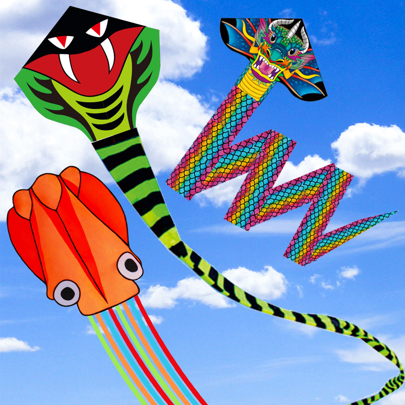 Factory Free Shipping Dragon Kites Flying butterfly Eagle Kites Outdoor Toys for Kids Cartoon Kites Diamond Delta Bat Cheap Kit