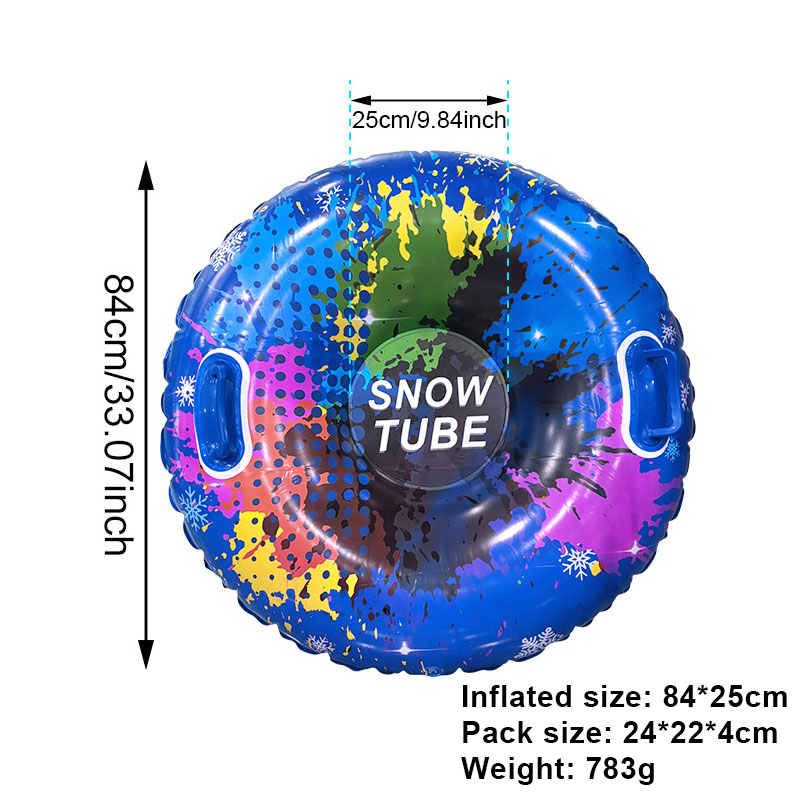 Inflatable Ski Snow Tube Winter Snow Sledges Winter Camping Toy Inflatable Ski for Children Thicken Pvc Heavy Duty Sledges