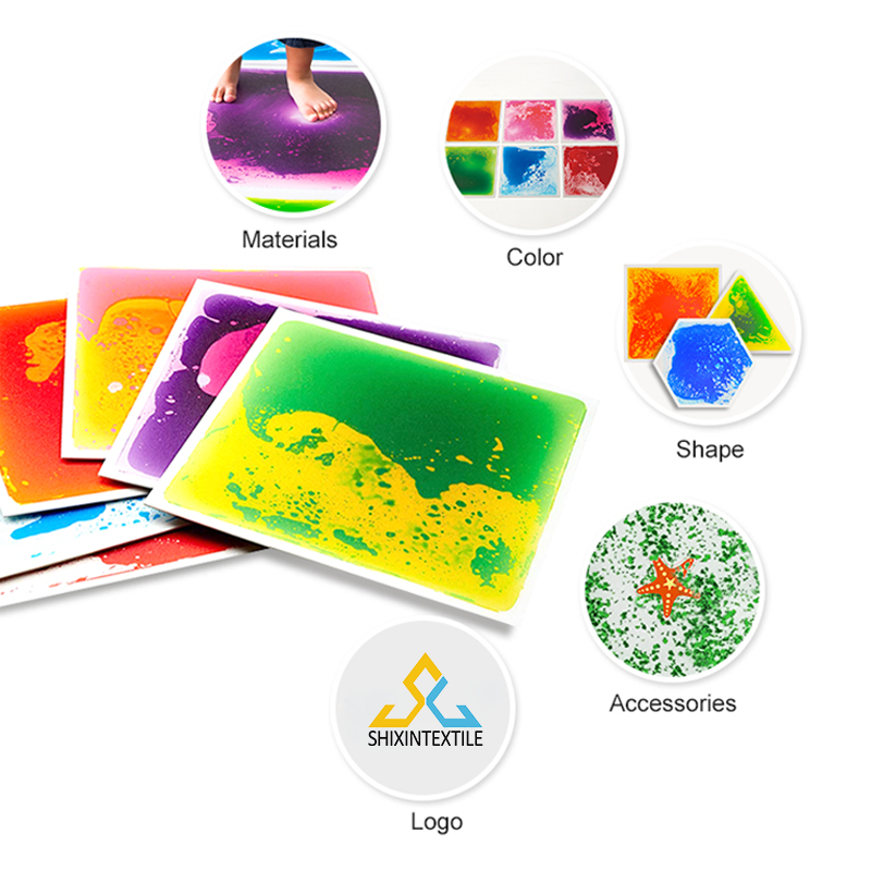 Hot Sale Autism Toy Liquid Floor Non Toxic Light up Gel Floor Led Interlocking Sensory Tiles for Active Play