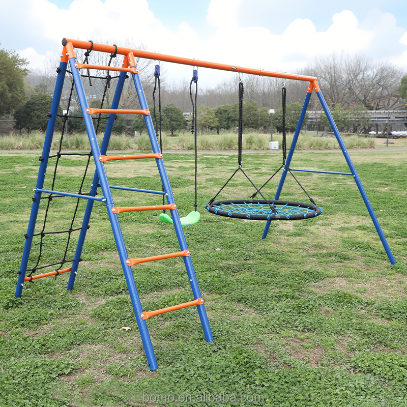 Zoshine Durable Swing Set and Climbing Frame Customized Color Outdoor Swing Set for Children and Adult Backyard Fun