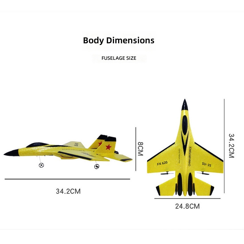 Cross-border Bestseller Flying Bear Su 35 Outdoor Sports Remote Control Glider Electric Foam Toy Airplane 14 Years &amp; up Unisex