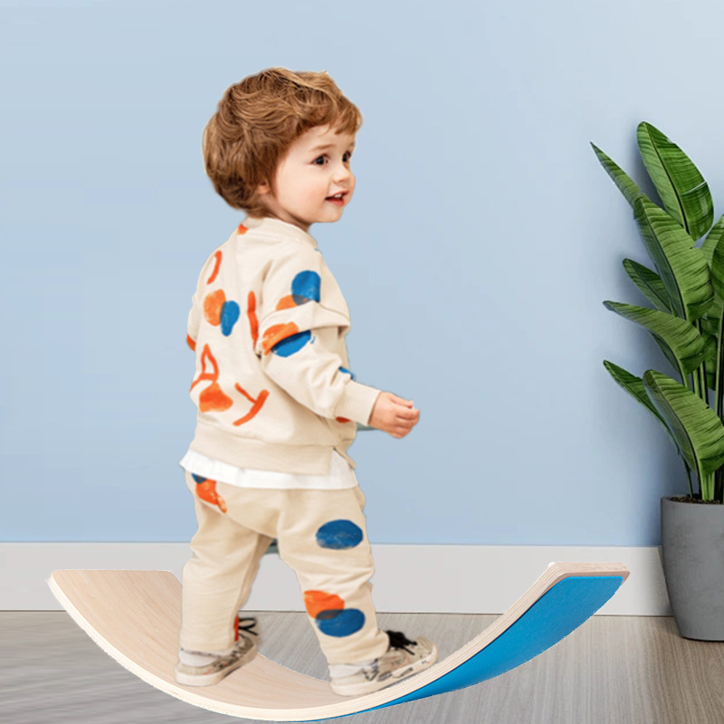 Cross-border Wooden Balance Board Children 4-6 Years Sensory Training Equipment Smart Board Seesaw Outdoor Home Toy Beam