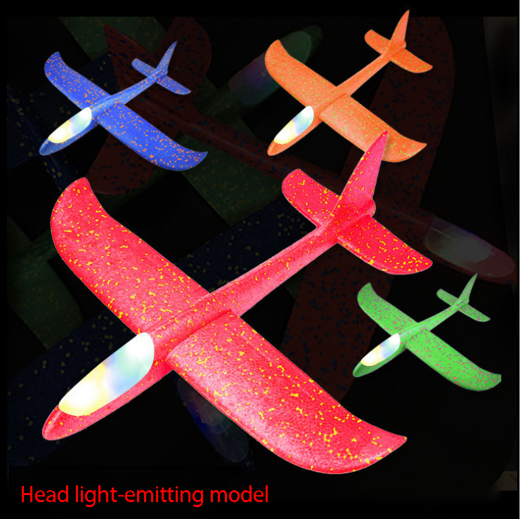Wholesale 2025 OEM 3D EPP Airplane Toys 48cm Large Outdoor Flying Glider Toy for Kids Hand Throwing Foam Plane 2 Flight Modes