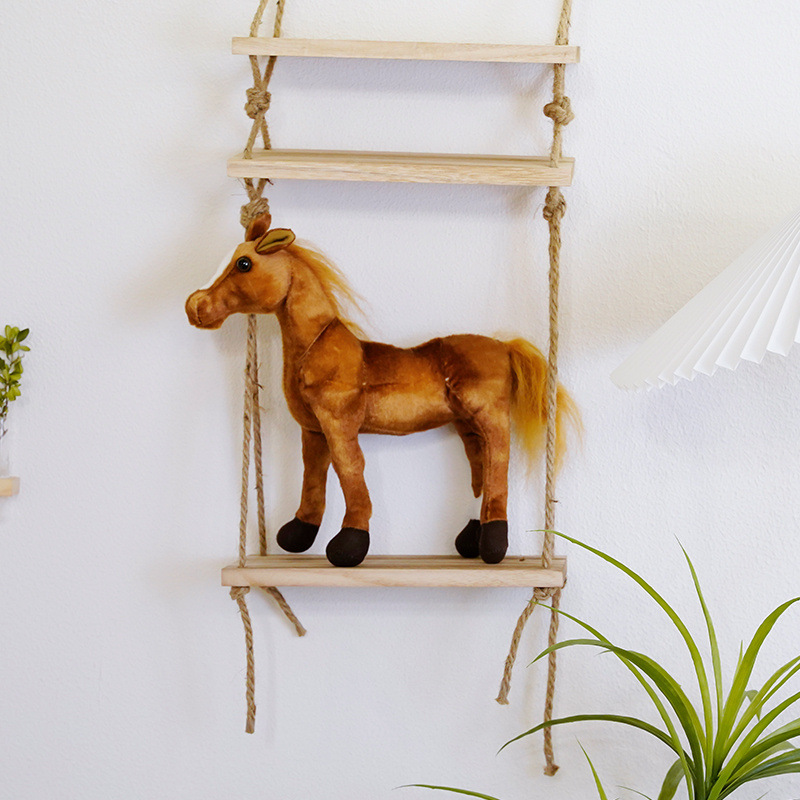 Simulation for Pony and Horse Plush Toy Sweat-Resistant Garden Model for Toy Swing Set for Foreign Trade Export