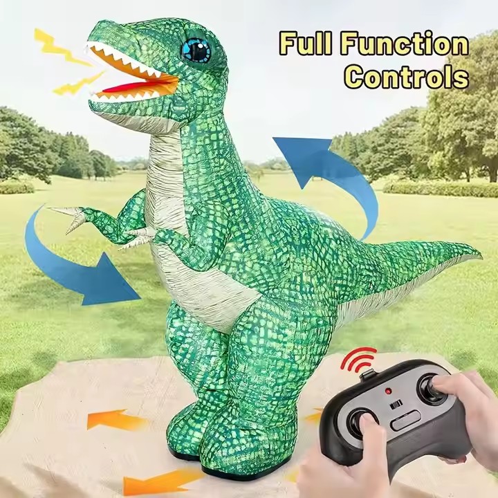 MILI 90cm Inflatable Dino RC Toy Remote Operated Prehistoric Creature Interactive T-Rex Adventure Giant Dinosaur Play Figure