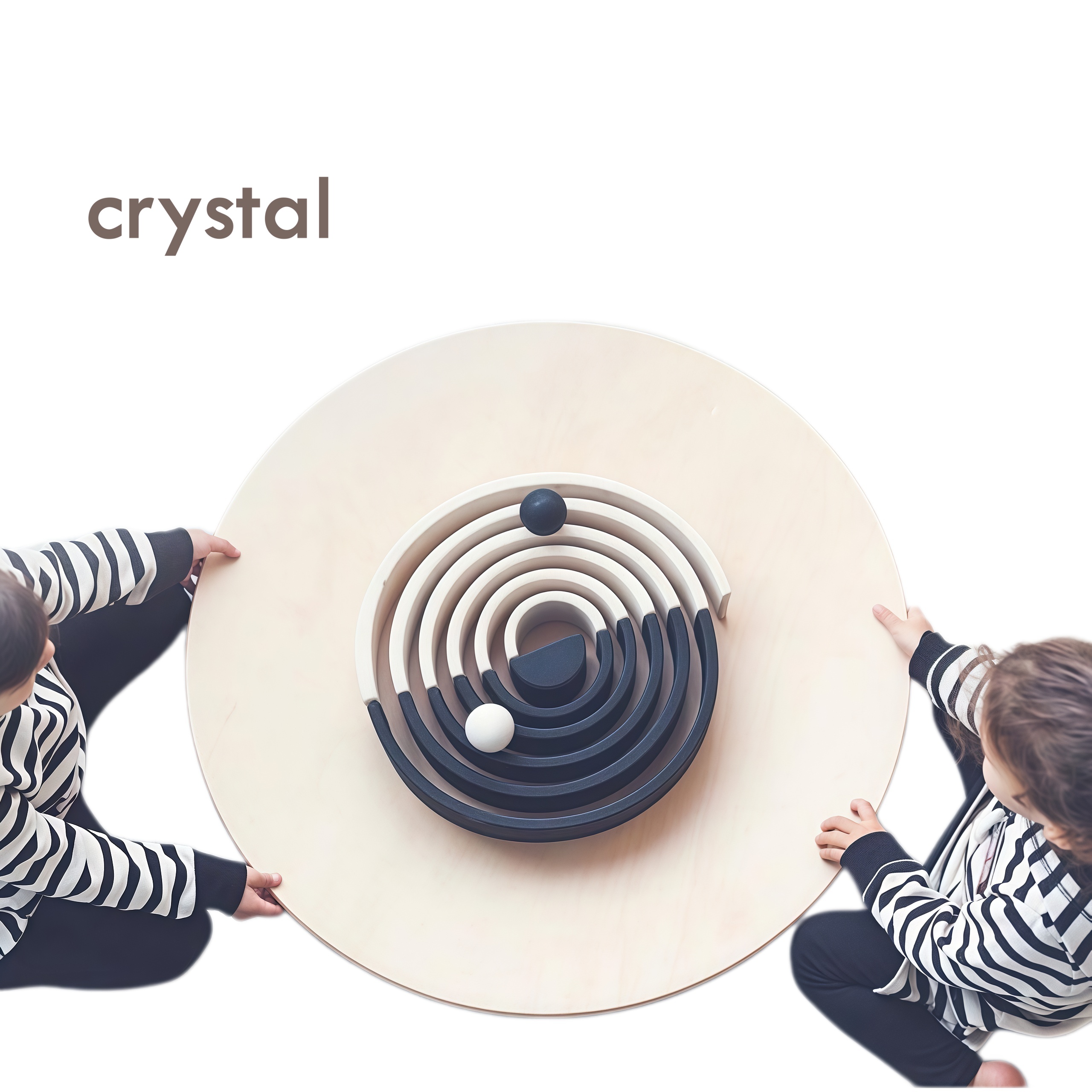 Crystal Durable Wooden Indoor Kindergarten Physical Fitness Training Equipment Tools Balance Disc Board Children's Toys