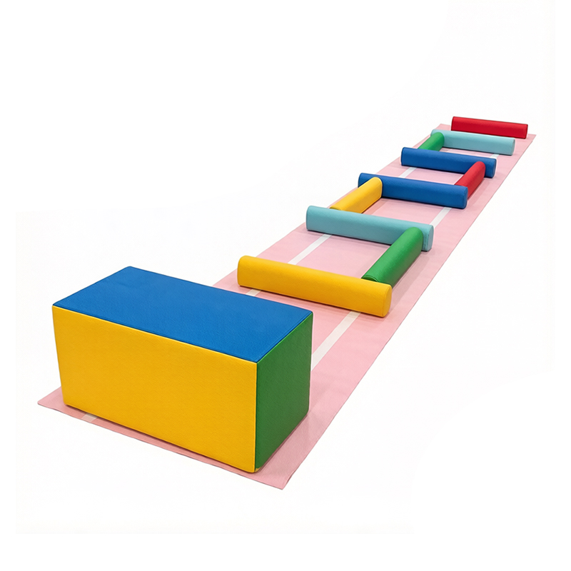 Colorful Soft Foam Jump Run Balance Obstacle Set Anti-Slip PU Leather Portable Lightweight Kids Gross Motor Training Toy for