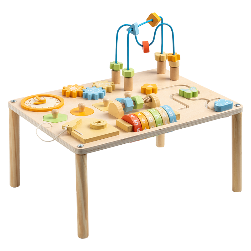 Montessori Sensory Play Table Activity Board-Wood Educational Toy for Baby-Toddler-Preschool Learning CPC Certified Model