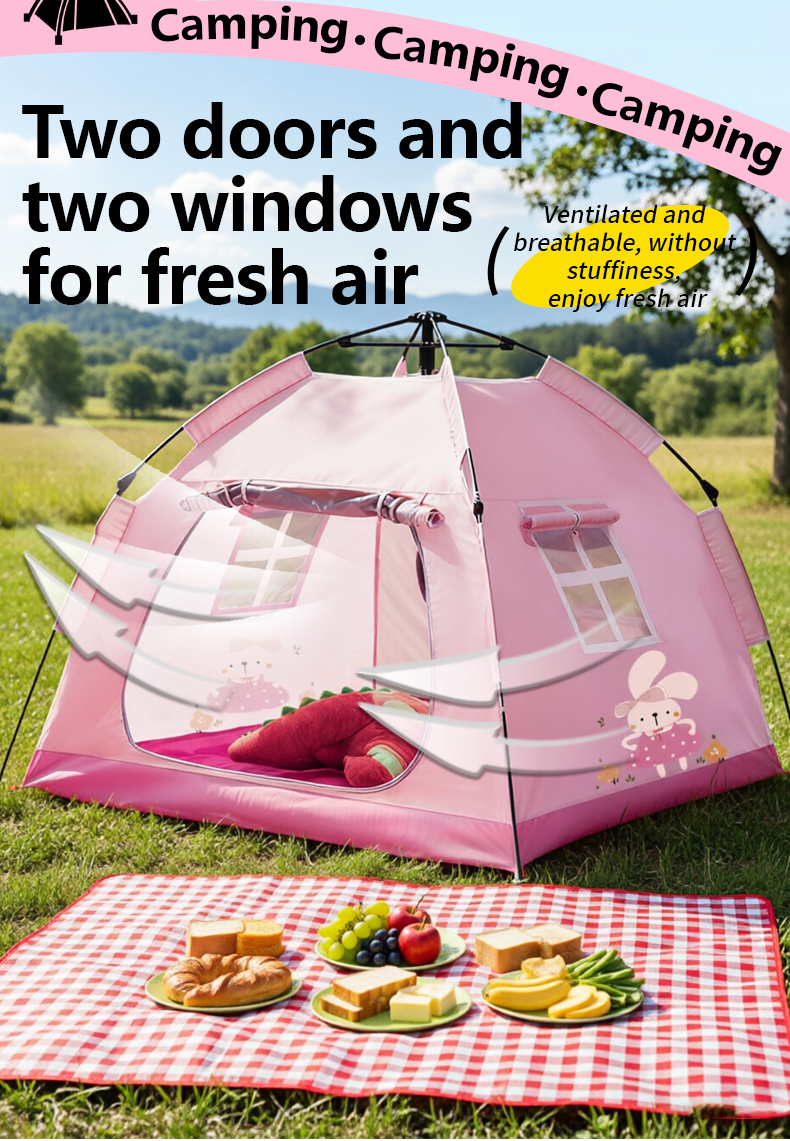 Outdoor Kids Tent Scene
