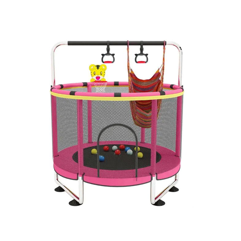 Sundow Wholesale Mini Trampoline Fitness Basketball Hoop Trampoline Outdoor Kids with Swing