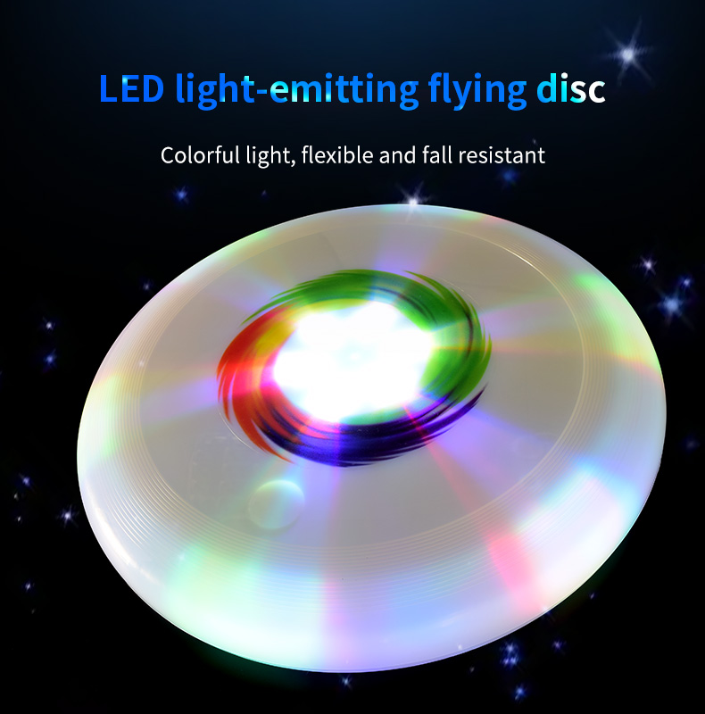 Unisex 175g Custom Frisbeed Beach-Durable LED Light Sport Toy with Printing Logo Outdoor Sports Gift