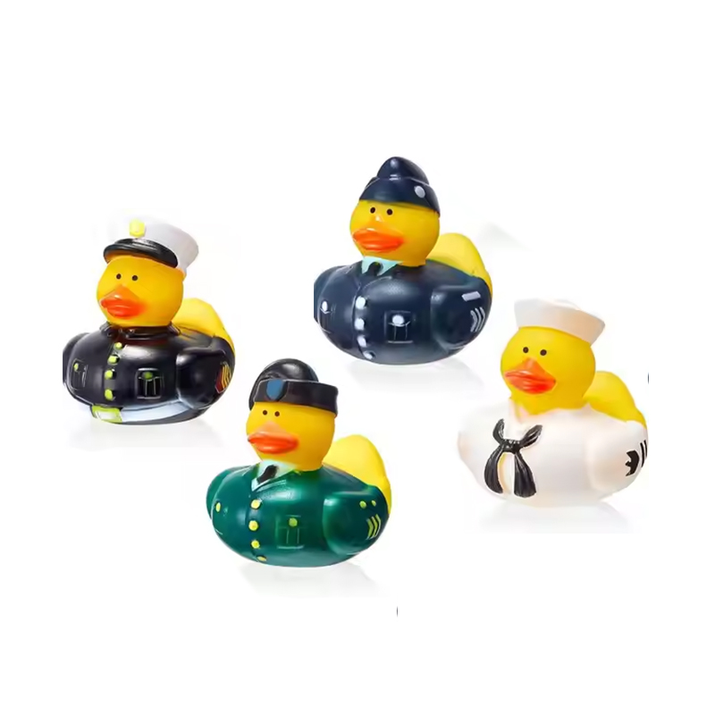 Customized PVC Military Uniform Rubber Duck Bulk Printed Children's Water Play Toys Bathtub Bath Toys Suitable for Toddlers