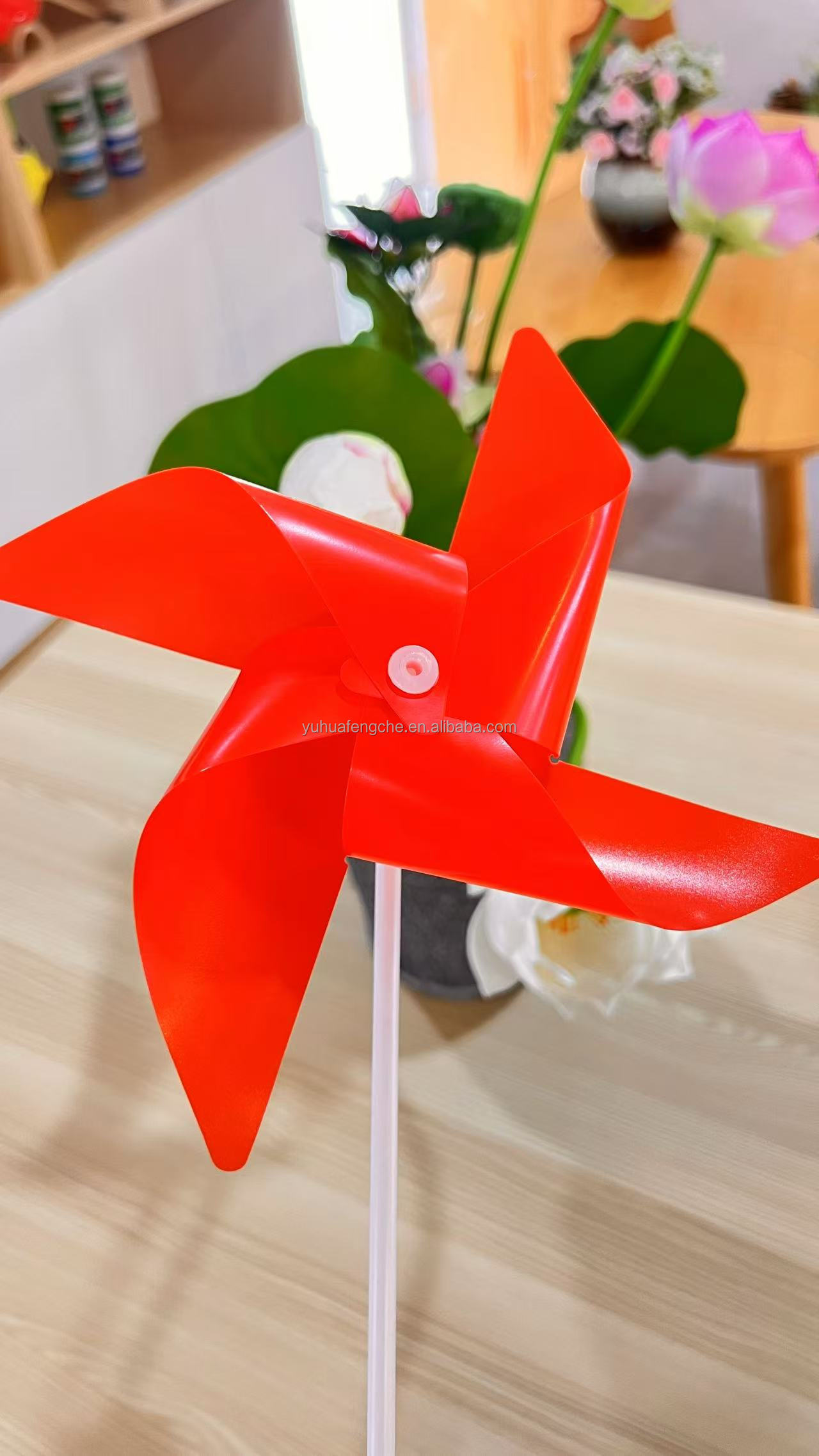 DIY Wholesale 4 Blades Spinning Pinwheel Windmill Toy Plastic Garden Decoration Customizable Colors Logo All-Season Outdoor Use