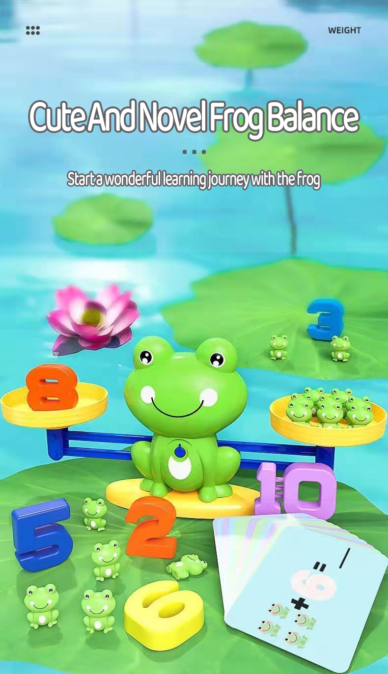 Customized Child Interactive Digital Frog Balance Toy Early Education Educational Toy Cognitive Logical Thinking Training Toy
