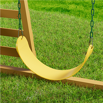 Modern Design Outdoor Wooden Swing Set Toy Playsets for Children Includes Climbing Ladder for School Backyard or Garden Play