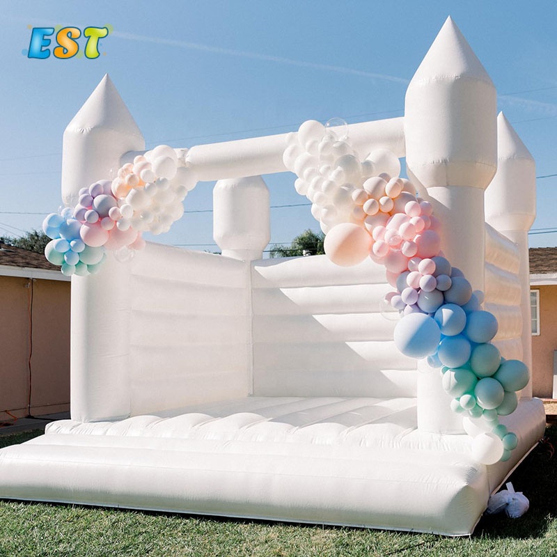 Commercial Inflatable White Bounce House Kids Inflatable Party Jumping Castle Outdoor Inflatable Wedding Bouncer for Event