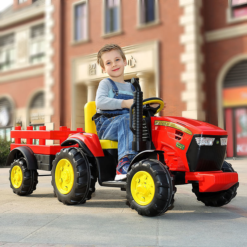 WHOLESALES KIDS TRACTOR TOY CAR KIDS RIDE-ON CAR WITH ELECTRIC BATTERY LIGHT MUSIC CHEAP 12V BABY ELECTRIC RIDE on TRACTOR