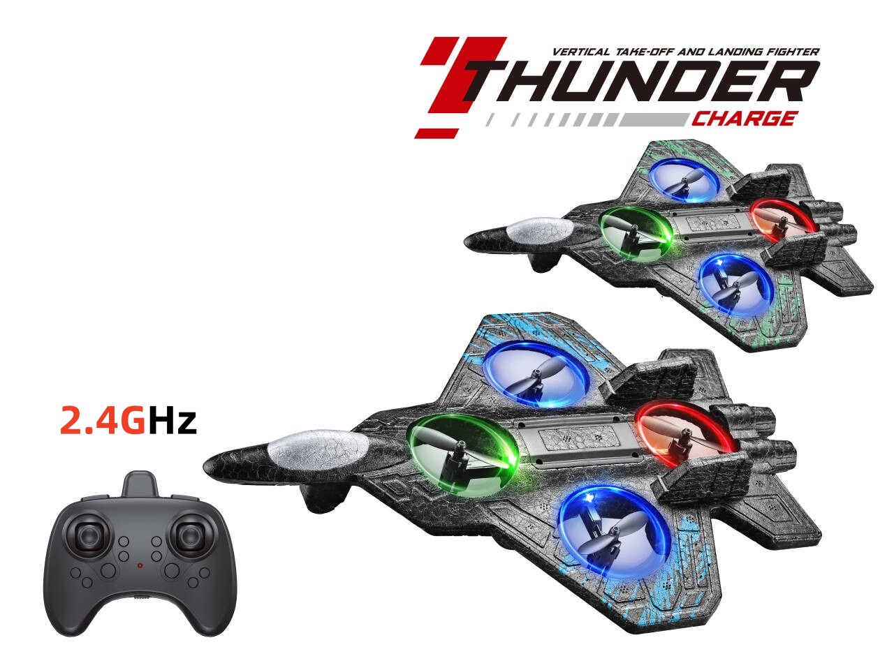 Outdoor Flying Toy 2.4GHz Remote Control Aircraft RC Airplane EPP Foam Plane with Lights &amp; Altitude Hold