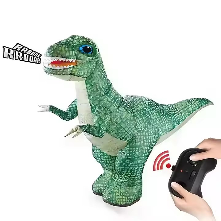 MILI 90cm Inflatable Dino RC Toy Remote Operated Prehistoric Creature Interactive T-Rex Adventure Giant Dinosaur Play Figure