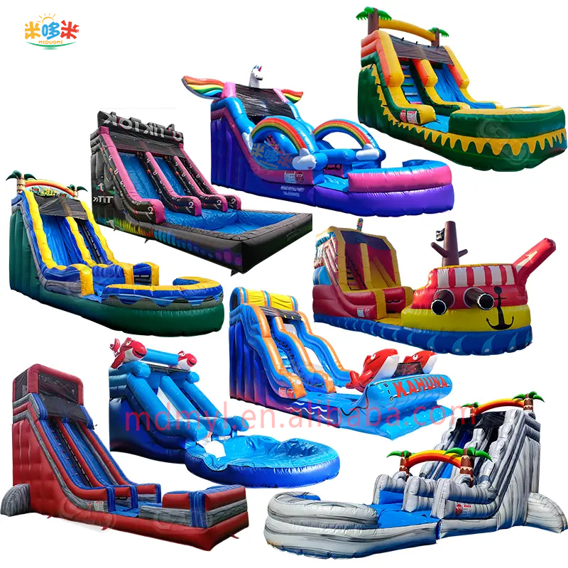 Customizable Giant Commercial PVC Inflatable Eco-friendly Educational Indoor Water Slide for Adults Kids Backyard Swimming Pool