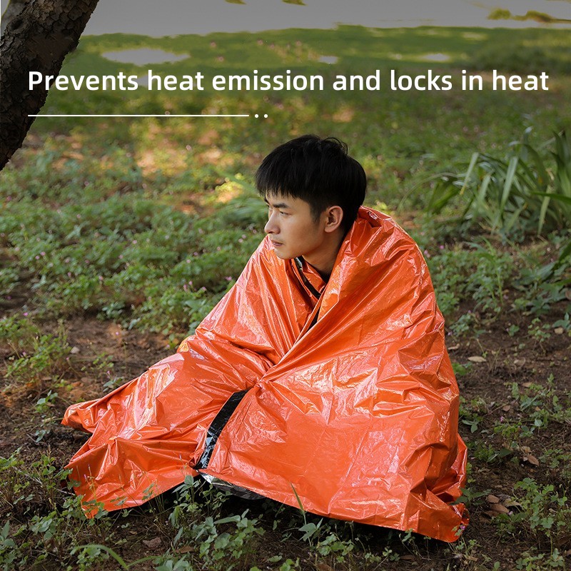 Firstime Lightweight Mylar Emergency Thermal Bivy Camping Outdoor Sleeping Bag With Drawstring Wholesale Survival Sleeping Bag