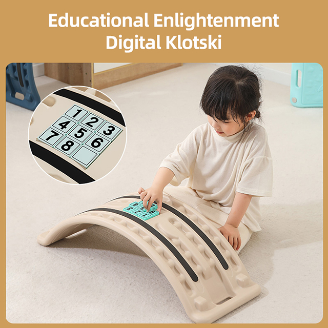 Kids Balance Wobble Board Curved Plate Eco-friendly Material Body Sensory Training Activity Toy for Toddler and Teens