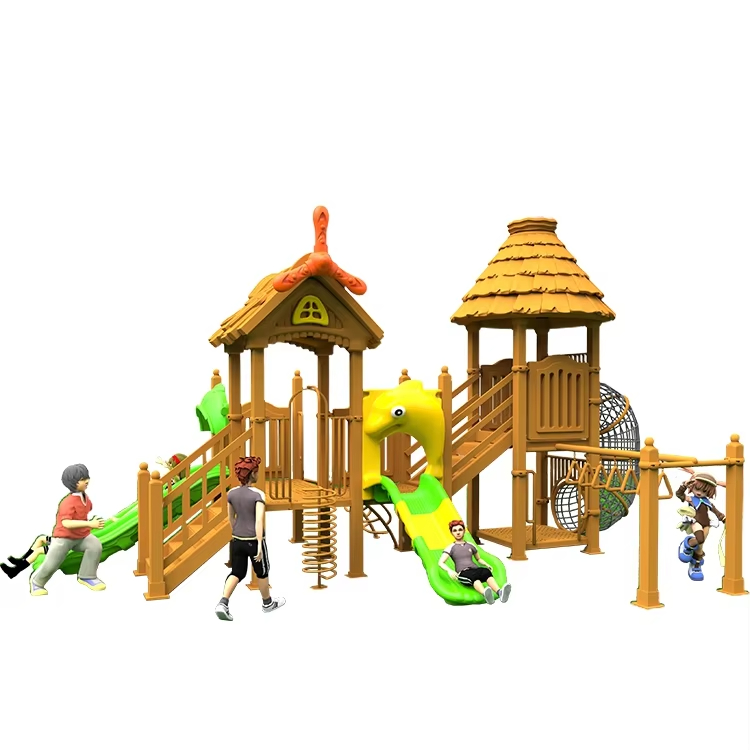 Customized Fun Colorful Backyard Play Slide Playhouse Equipment Outdoor Kids Playground for Kids School