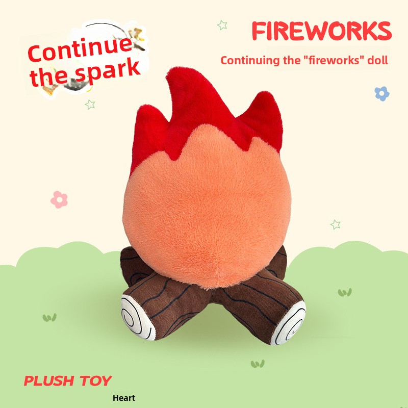 YD TOYS Fire Stick-Shaped Plush Toy Playhouse &amp; Camping Theme Series Children's Intelligence Toy Ages 5-7 Party Decoration