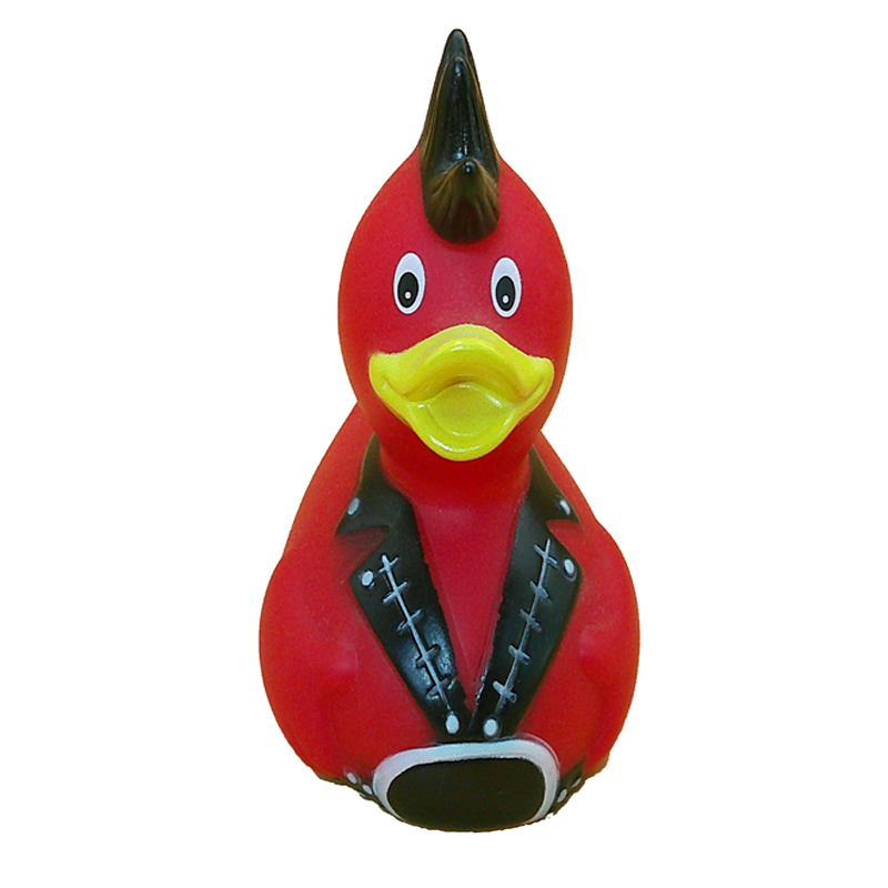 Factory Direct Sales Customizable Products Medium Chicken-Shaped Red Plastic Squeeze-sounding Cartoon Duck Bath Water Play Toys