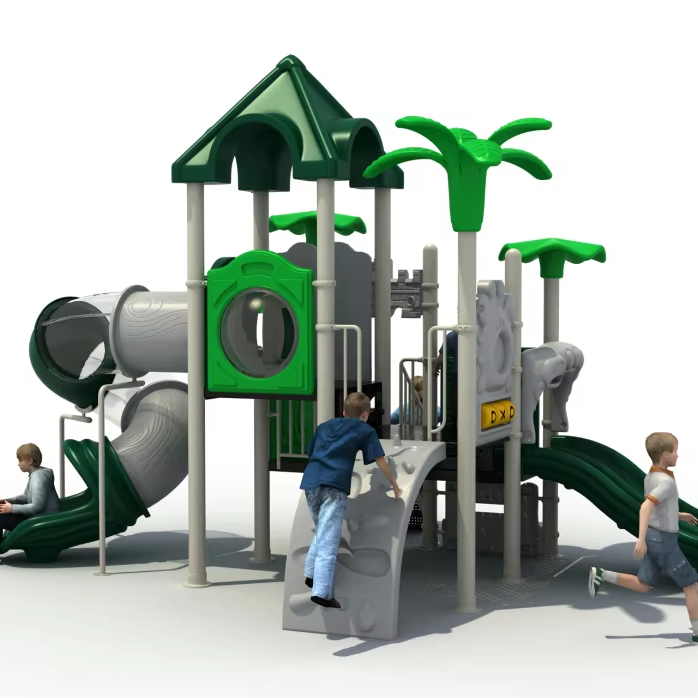 Large Outdoor Metal Plastic School Kids Swing Set Playhouse Climbing Stair Slides Backyard Amusement Equipment
