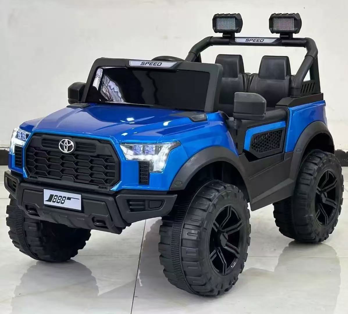 115cm Toyata Remote Control Power Electric Vehicles Music Two Leather Seat LED Electric Toys Kids Ride on Car Bumper Toddler