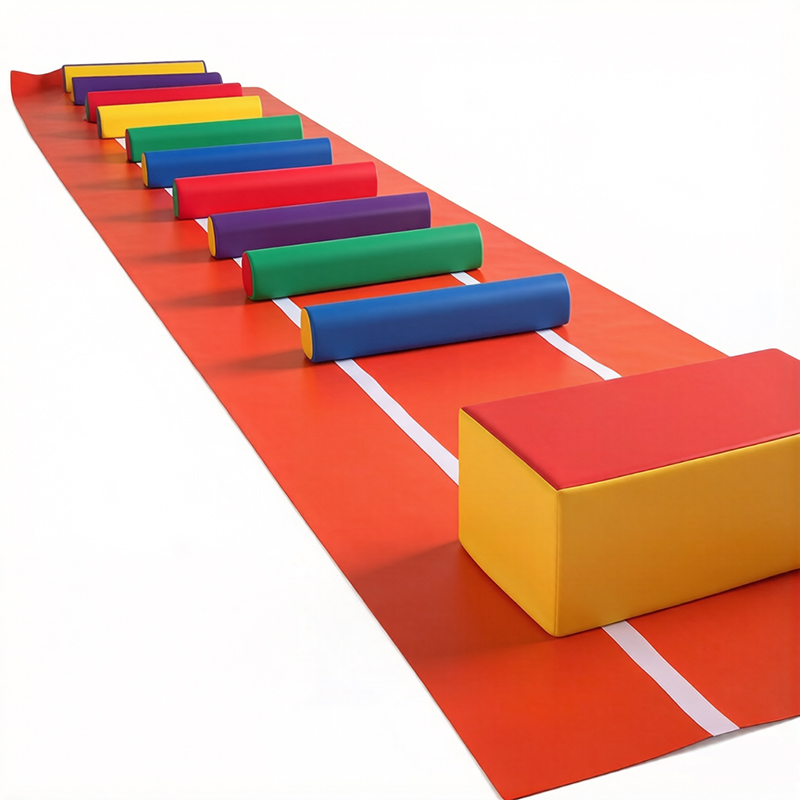 Colorful Soft Foam Jump Run Balance Obstacle Set Anti-Slip PU Leather Portable Lightweight Kids Gross Motor Training Toy for