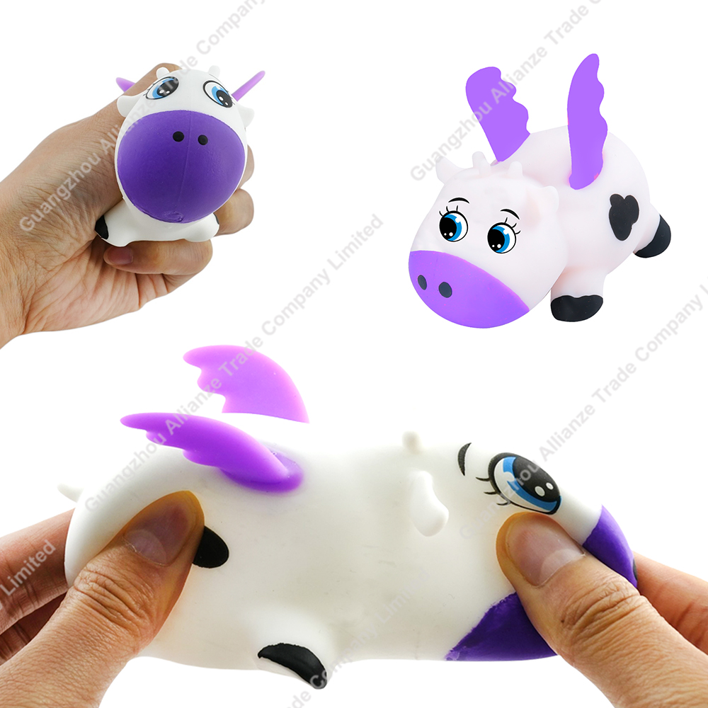 6 Style Gas Filling TPR Toys Cute Flying Wing Animals Squeeze Toys Flying Hippopotamus Stress Relief Fidget Toys for Kids