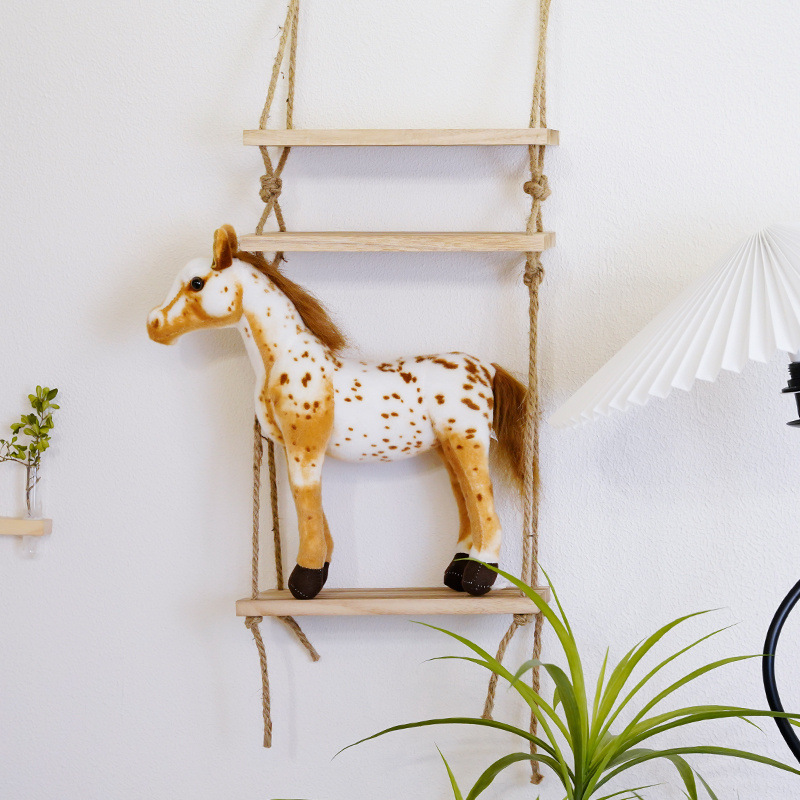 Simulation for Pony and Horse Plush Toy Sweat-Resistant Garden Model for Toy Swing Set for Foreign Trade Export