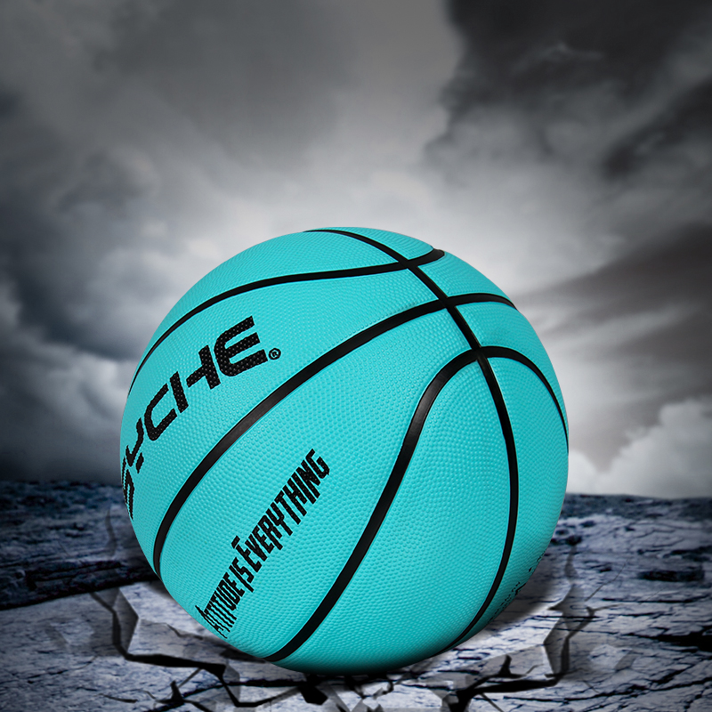 Eco-friendly Outdoor Basketball Size 7 Rubber Material Practice Ball