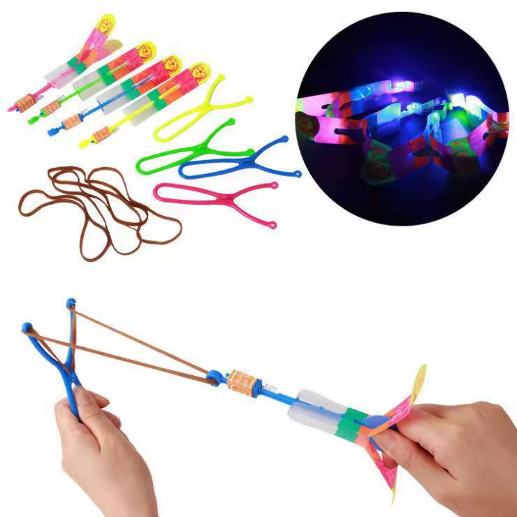 Slingshot Flying Toys with Led Light for Kids, Summer Outdoor Game