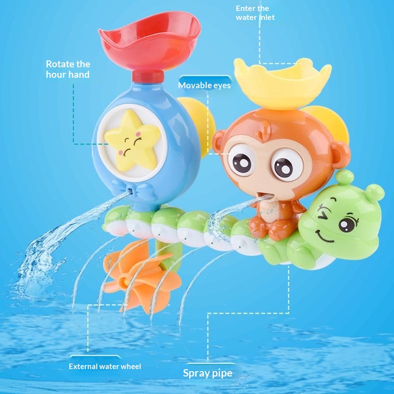 Hot Selling Baby Bathtub Toy Lovely Monkey Sprinkler Bath Toy Funny Swimming Pool Toy
