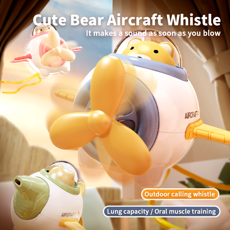 Customized Unisex Plastic Baby Toy Rotating Music Flies Plane S Whistle Outdoor Call Whistle Lung Capacity Educational Toys