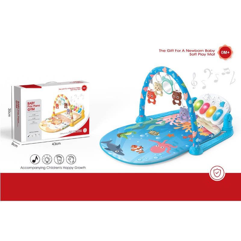 Music Activity Baby Crawling Play Piano Gym Toys Mat Gym Padded Soft Baby Fitness Blanket Kick Piano Keyboard Play Mat Toy