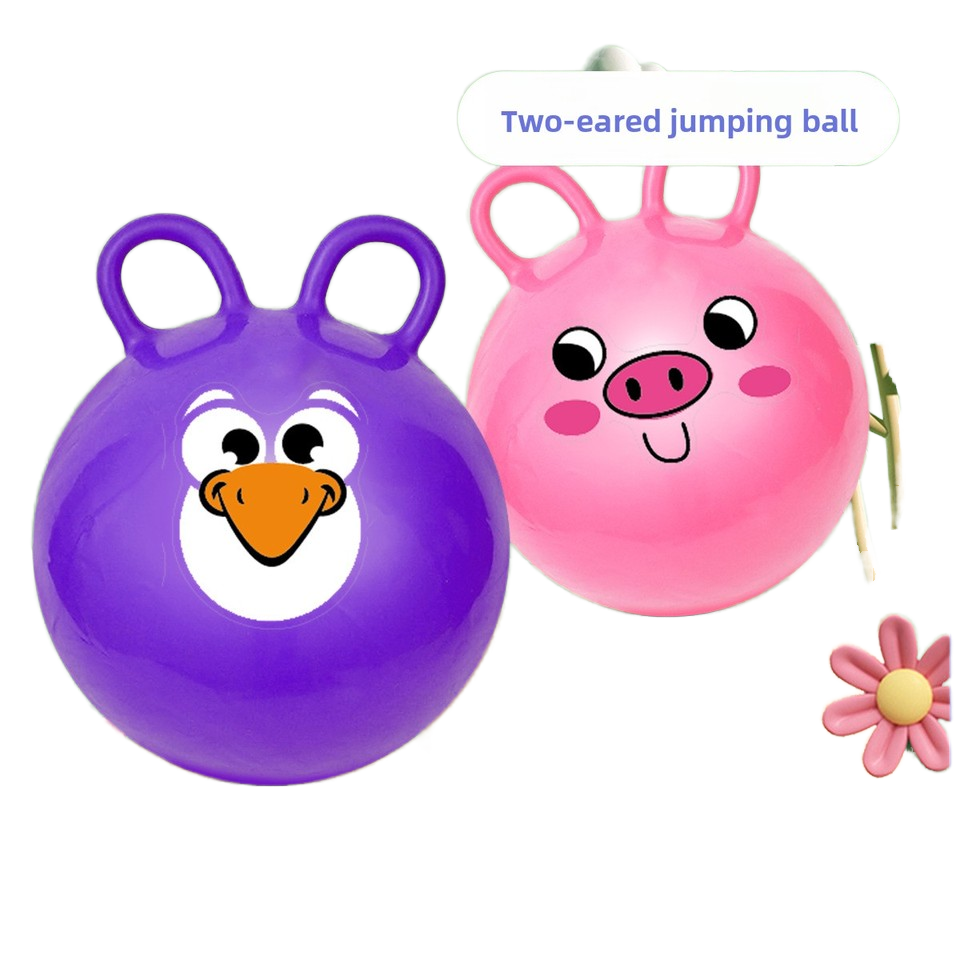 Binaural Sensory Training Jumping Ball Elastic PVC Ball Kindergarten Balance Toy for Children