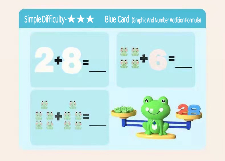 Customized Child Interactive Digital Frog Balance Toy Early Education Educational Toy Cognitive Logical Thinking Training Toy