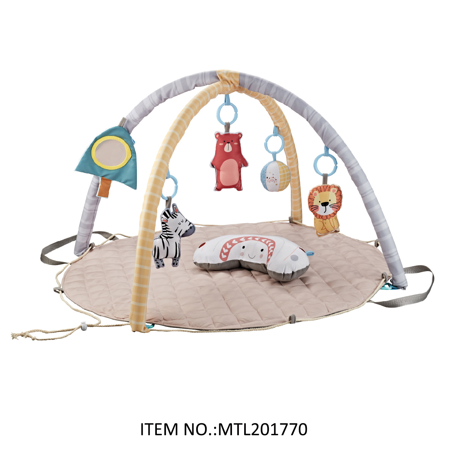 3 in 1 Toy Baby Gym Crawling Mat Fence Learning Activity Playmat Fitness Play Mats Blanket Toy for 0-24 Months Infants