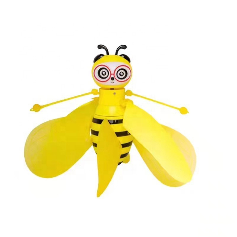 Intelligence Electric Induction Helicopter Aircraft Toy Hand Control Plastic Colorful Crystal Ball Flying Toy