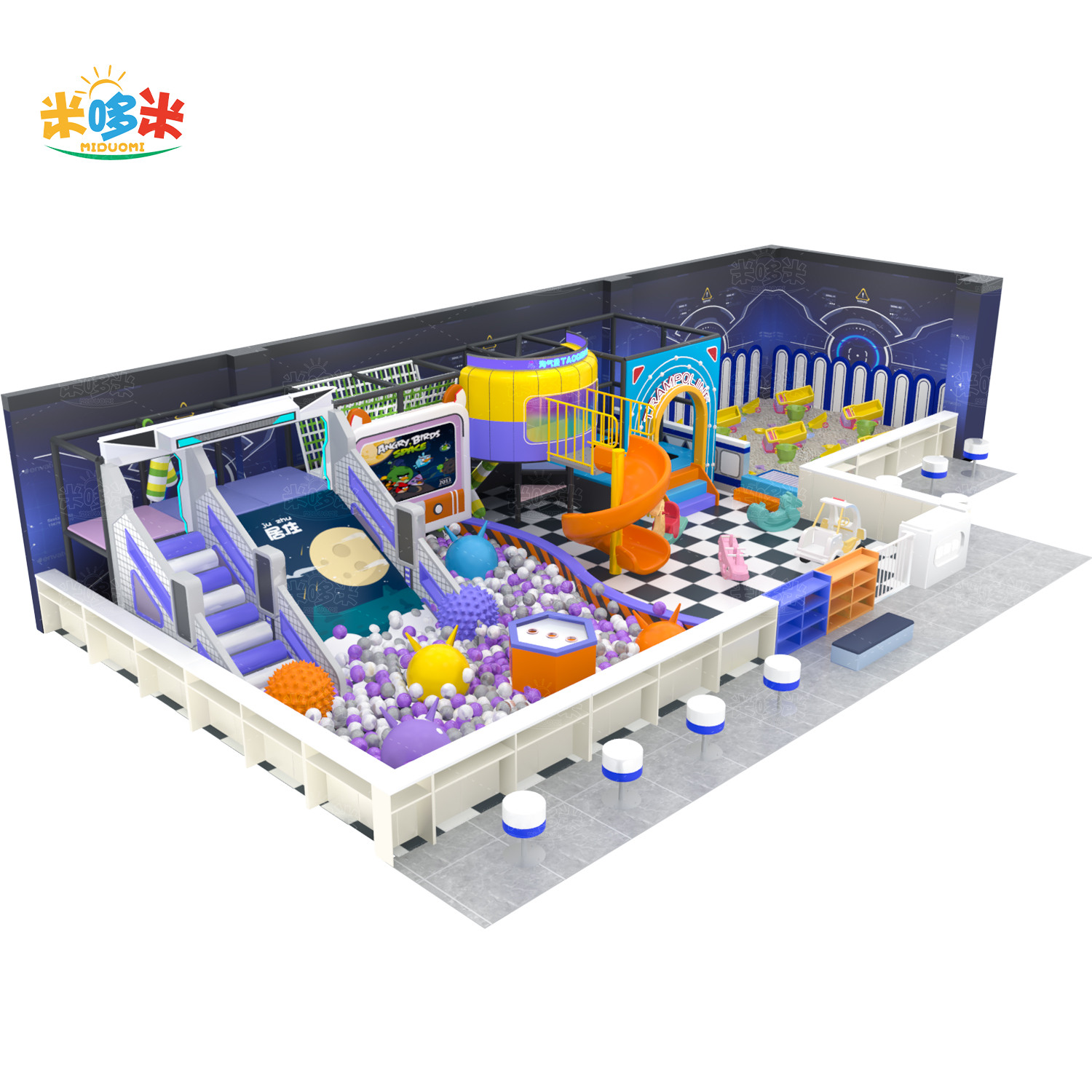 Amusement Equipment Kids Indoor Playground Commercial Adventure Park Customized Rope Course Kids Slide Game Soft Play