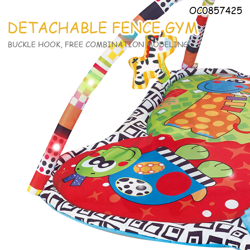 Newest Rattle Carpet Baby Play Mat Activity Gym Soft Toy With Light Music