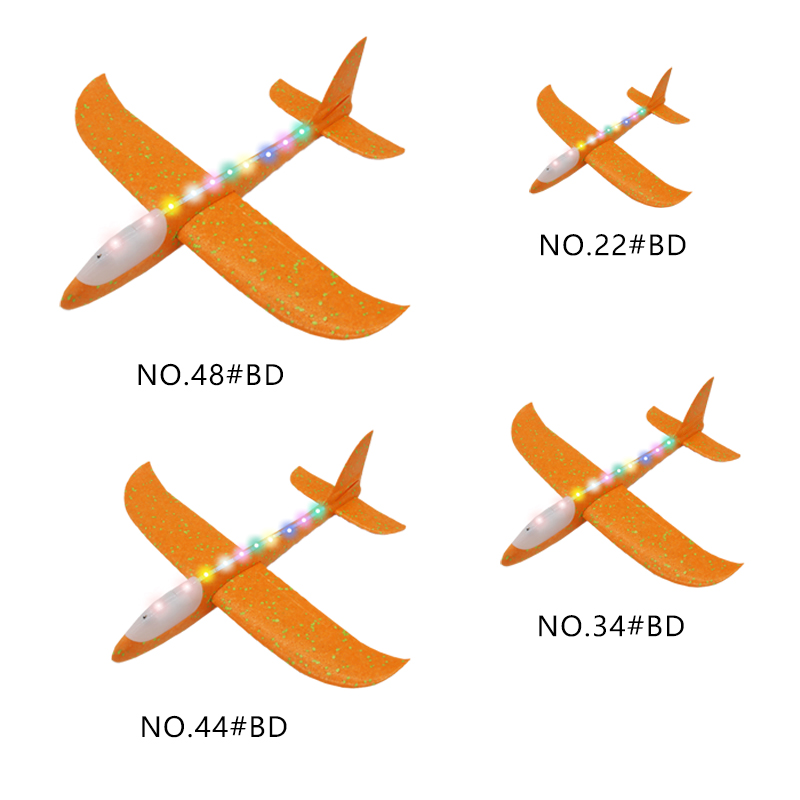 Wholesale LED Light Airplane Toys Flashing Luminous Glider Plane Throwing Foam Plane Can Fly at Night for Kids As the Best Gift