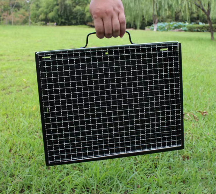 Wholesale Portable Folding Charcoal Grill Mini BBQ Grill Space-Saving Foldable Barbecue Grill For Camping Travel Garden Outdoor