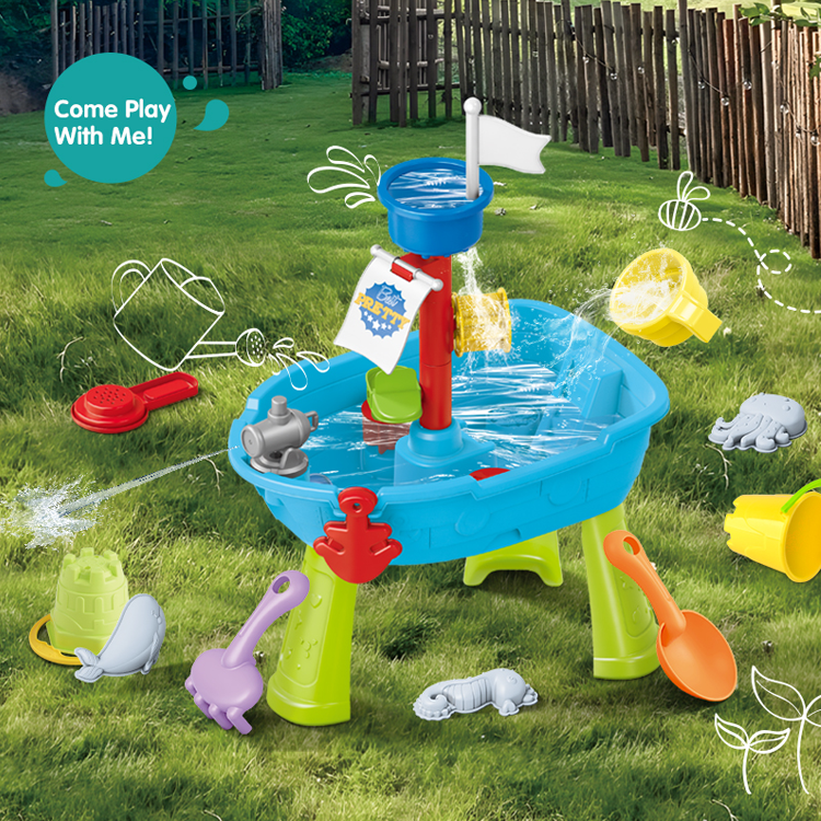 Pirate Ship Large Outdoor Sand Toy for Children Imaginative Water Adventure Backyard Summer Play